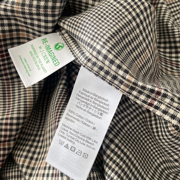 J. Crew x Thomas Mason Flannel Button-down Slim XS NWT - Picture 5 of 5
